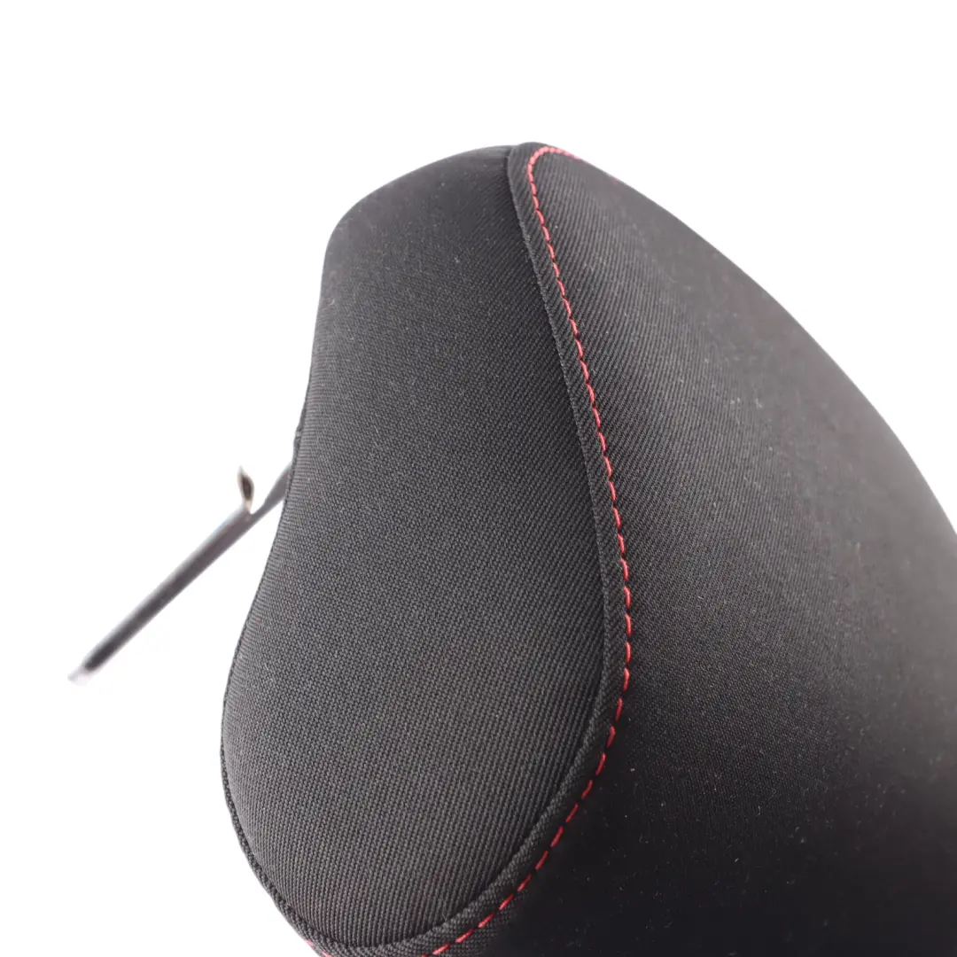 Skoda Octavia 5E Rear Seat Centre Headrest Black Fabric Red Stitching - SKU 5E0885902E - Part number 5E0885902E