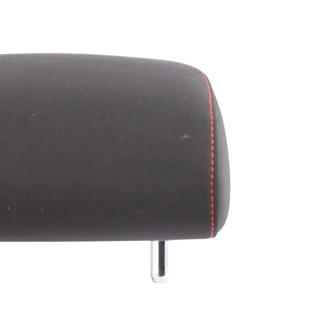 Skoda Octavia 5E Rear Seat Centre Headrest Black Fabric Red Stitching - SKU 5E0885902E - Part number 5E0885902E
