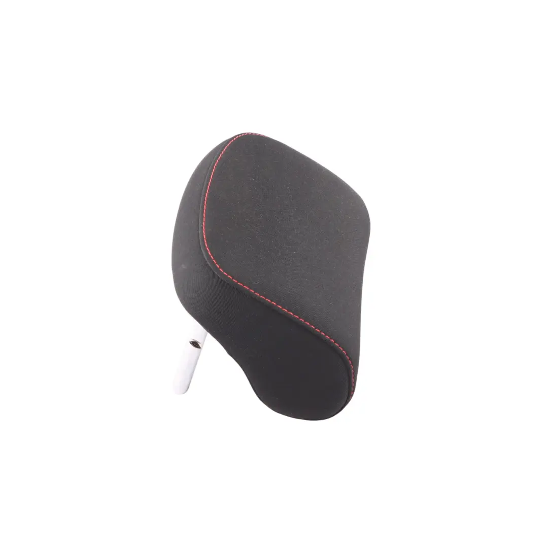 Skoda Octavia 5E Rear Seat Centre Headrest Black Fabric Red Stitching - SKU 5E0885902E - Part number 5E0885902E