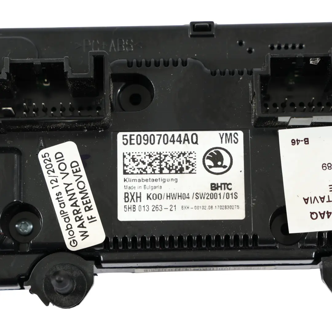 MK3 5E Heater Climate Control A/C Air Con Unit Panel to Skoda Octavia with Part number 5E0907044AQ Skoda Octavia MK3 5E Heater Climate Control A/C Air Con Unit Panel - SKU 5E0907044AQ - Part number 5E0907044AQ