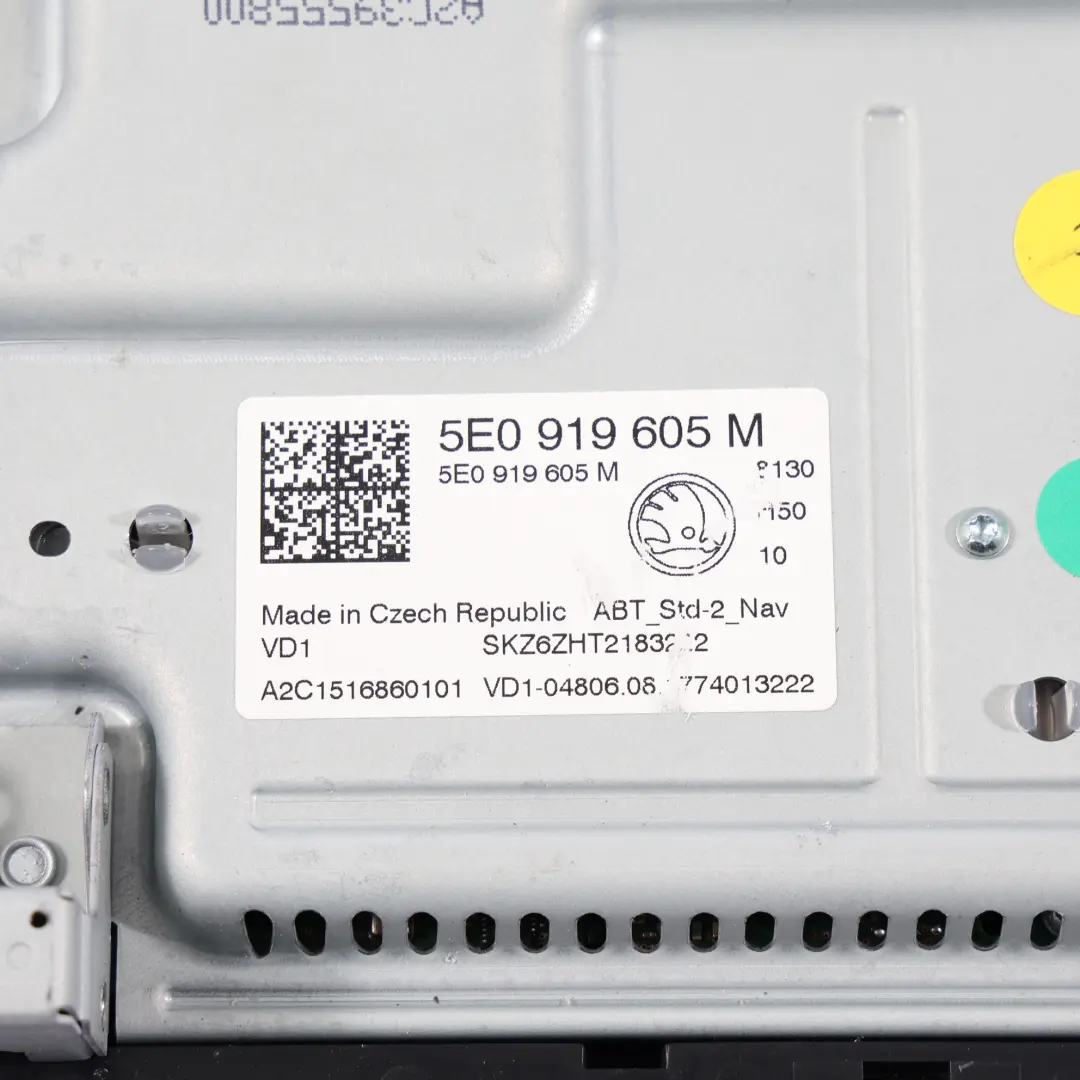 Skoda Octavia Mk3 5E Display Multifunzione Unità Di Controllo - SKU 5E0919605M - Numero di parte 5E0919605M
