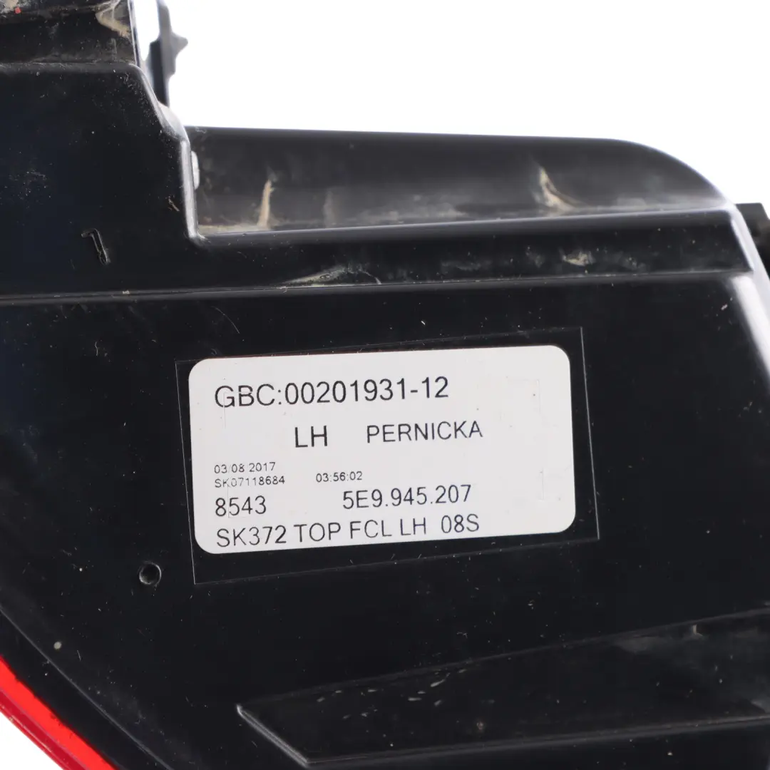 Tail Light Lamp Side Panel Left N/S to Skoda Octavia III RS Estate Rear with Part number 5E9945207 Skoda Octavia III RS Estate Rear Tail Light Lamp Side Panel Left N/S - SKU 5E9945207 - Part number 5E9945207