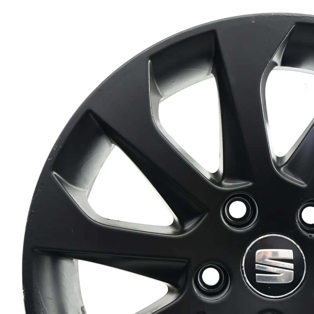 Mk3 5F Alufelge Schwarz 16" 6,5J ET:46 Sternspeiche für Seat Leon mit Teilenummer 5F0601025A Seat Leon Mk3 5F Alufelge Schwarz 16" 6,5J ET:46 Sternspeiche - SKU 5F0601025A-2 - Teilenummer 5F0601025A
