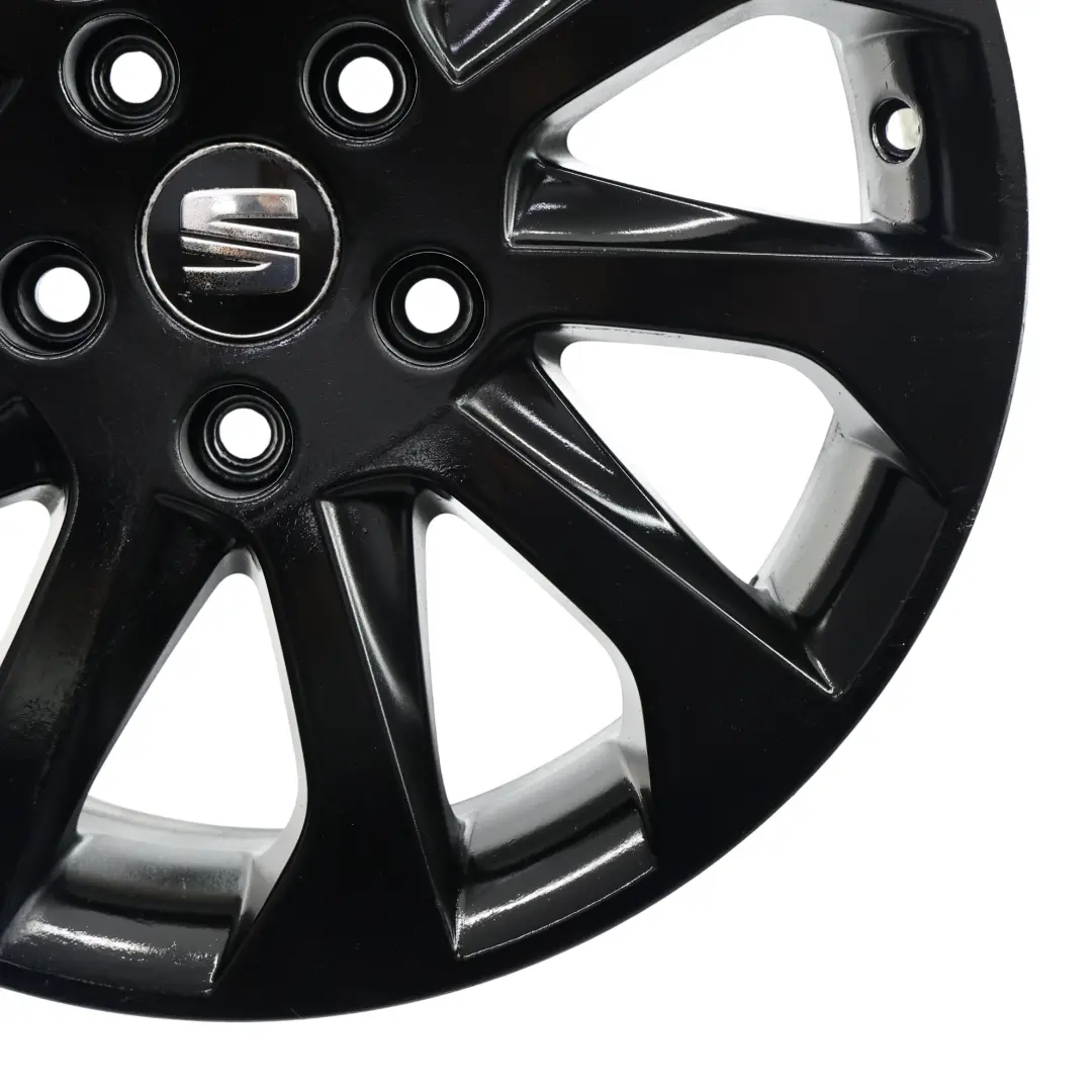 Seat Leon Mk3 5F Jante Alliage Noir 17" 7J ET:49 5F0601025T - SKU 5F0601025A-4 - Numéro de pièce 5F0601025A