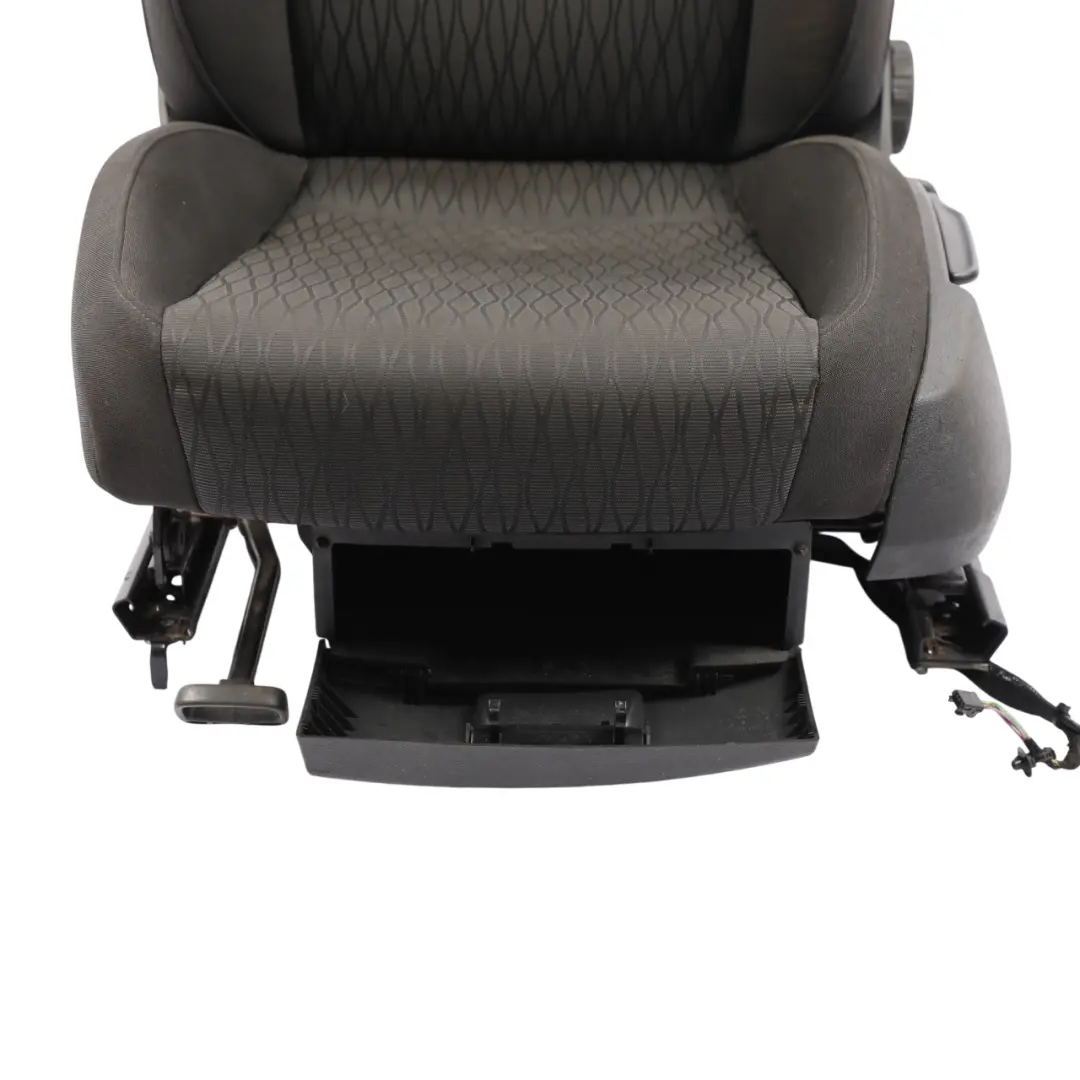 Seat Leon Mk3 5F Front Seat Interior Fabric Black Anthracite Left N/S - SKU 5F0881805EF-2 - Part number 5F0881805EF