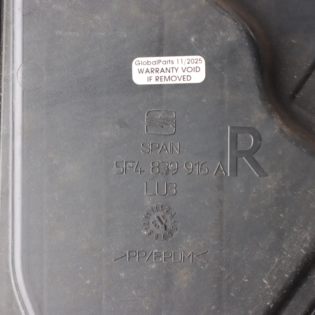 Mk3 Rear Door Cover Interior Flap Trim Panel Right O/S to Seat Leon with Part number 5F4839916A Seat Leon Mk3 Rear Door Cover Interior Flap Trim Panel Right O/S - SKU 5F4839916A - Part number 5F4839916A