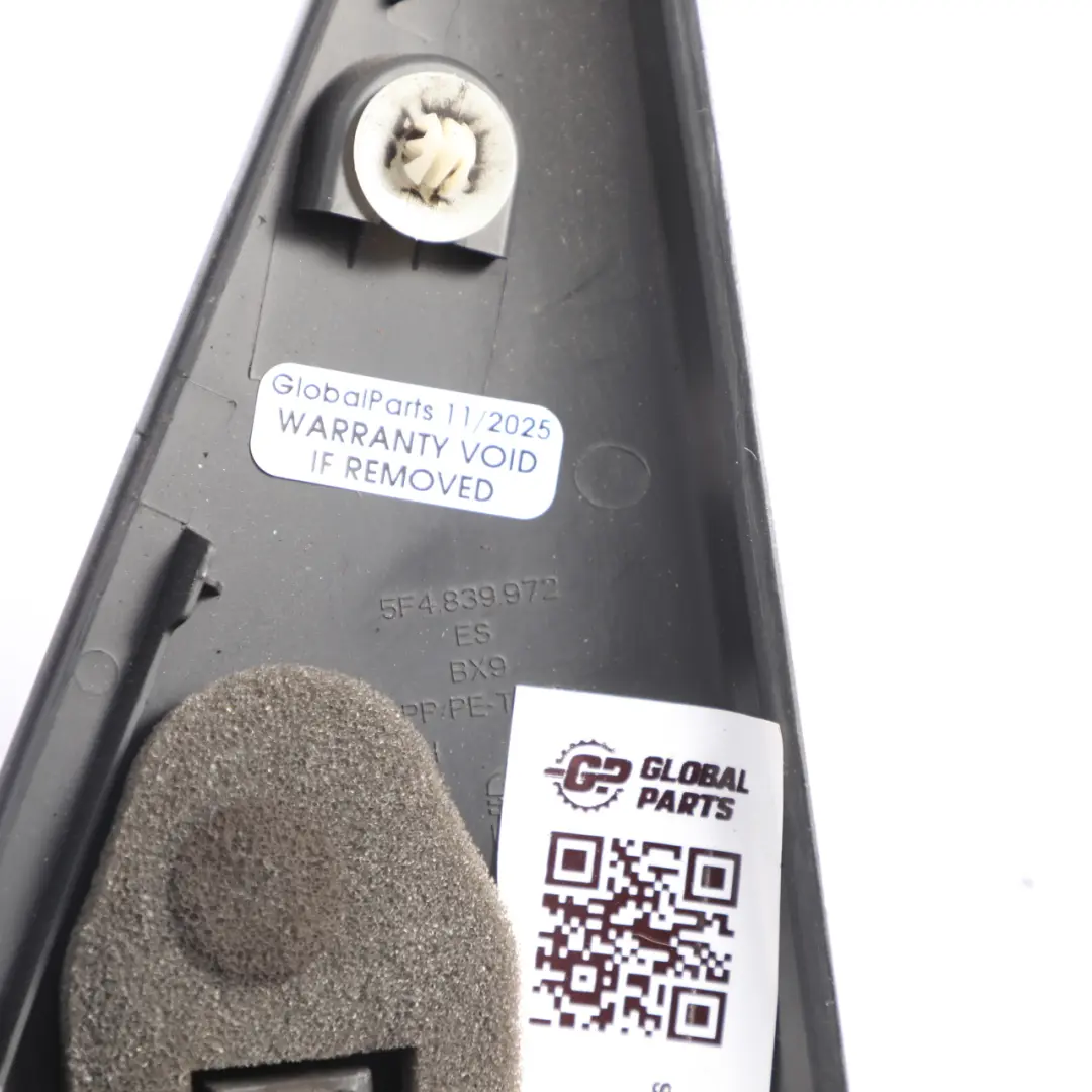 Seat Leon 5F 5Dr Panel Puerta Triángulo Tapa Interior Trasera Derecha - SKU 5F4839972 - Número de pieza 5F4839972