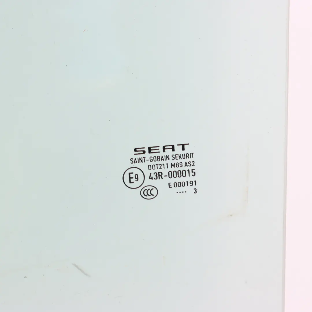 Seat Leon 5F Szyba Boczna Drzwi Lewa Tylna Lewy Tył AS3 - SKU 5F4845025B - Numer Części 5F4845025B