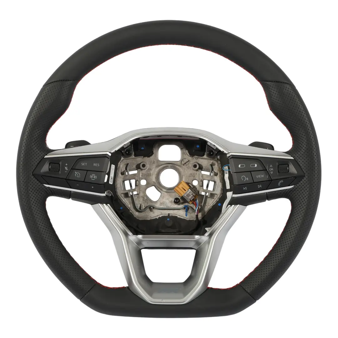 Seat Leon Mk4 Arona FR Volante NUEVO Cuero Negro Fondo Plano - SKU 5FA419091EE-1 - Número de pieza 5FA419091EE