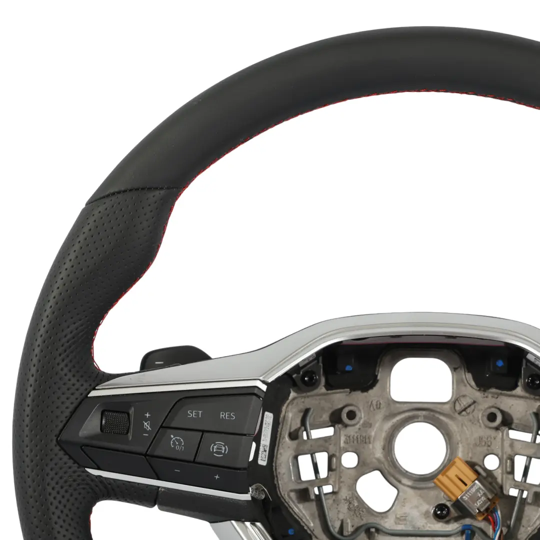 Mk4 Arona FR Volante NUOVO In Pelle Nera Fondo Piatto per Seat Leon con numero di parte 5FA419091EE Seat Leon Mk4 Arona FR Volante NUOVO In Pelle Nera Fondo Piatto - SKU 5FA419091EE-1 - Numero di parte 5FA419091EE