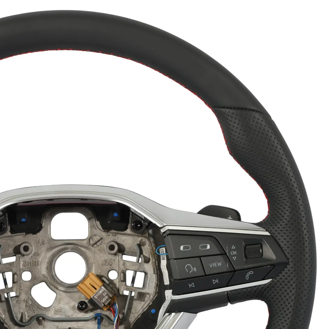 Seat Leon Mk4 Arona FR Volante NUOVO In Pelle Nera Fondo Piatto - SKU 5FA419091EE-1 - Numero di parte 5FA419091EE