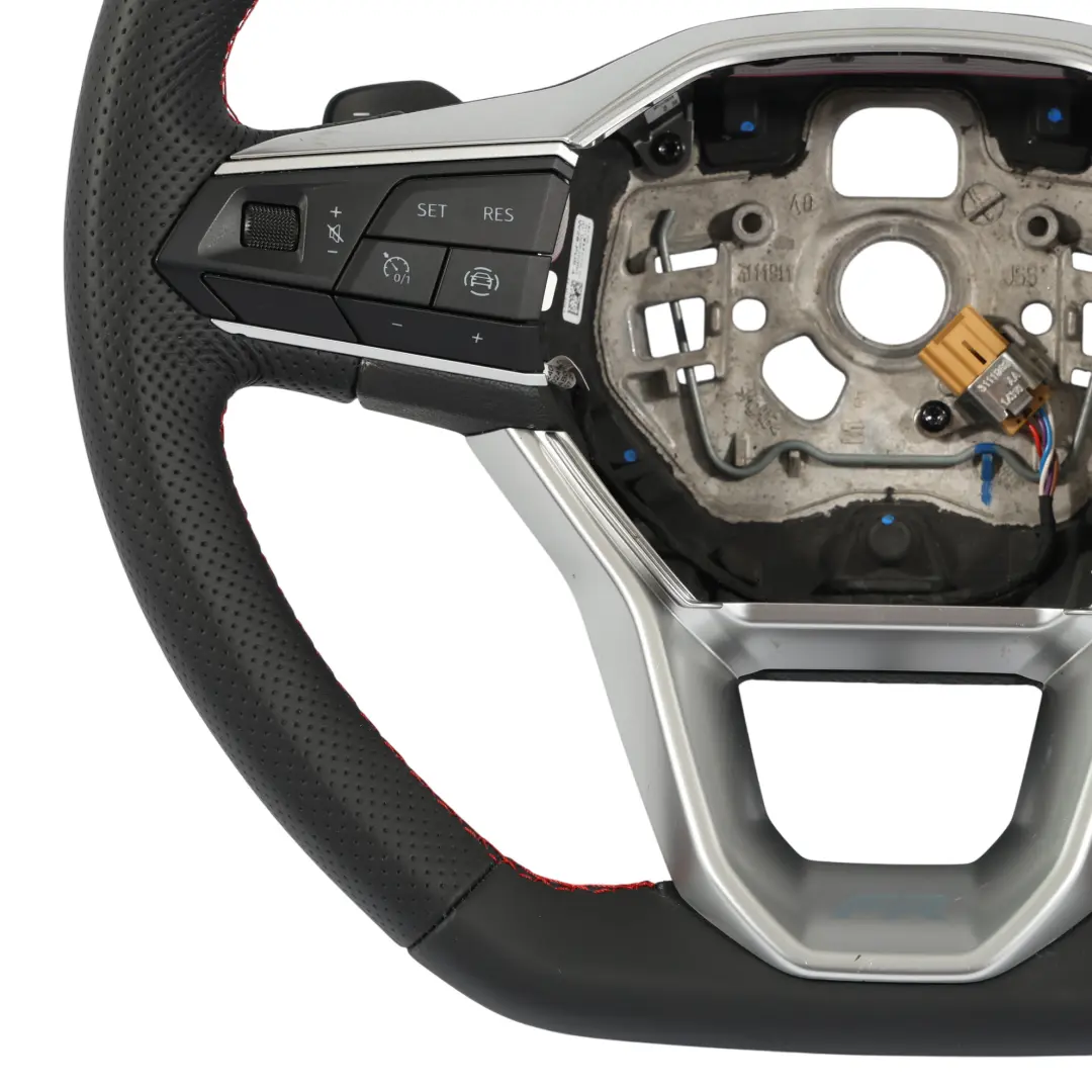 Seat Leon Mk4 Arona FR Volante NUOVO In Pelle Nera Fondo Piatto - SKU 5FA419091EE-1 - Numero di parte 5FA419091EE