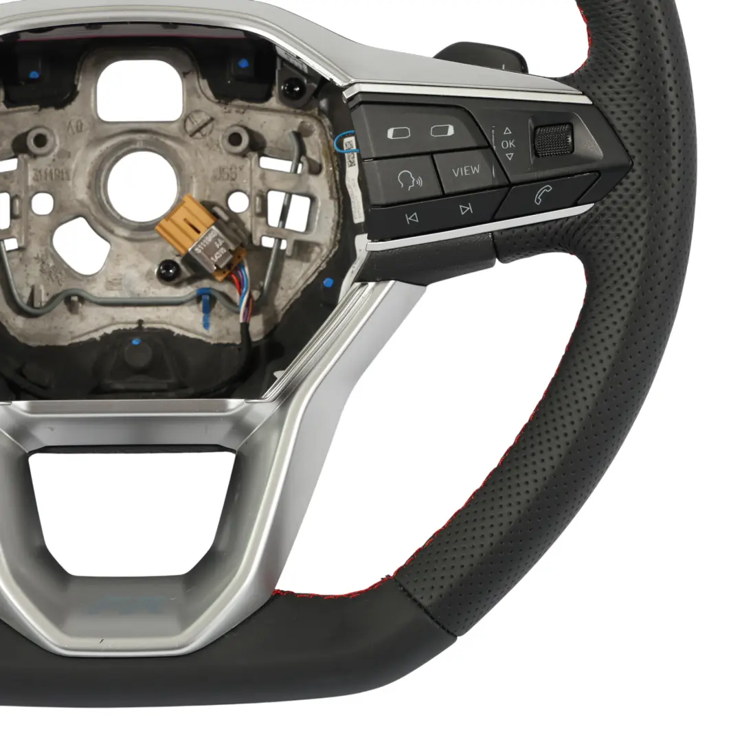 Mk4 Arona FR Steering Wheel NEW Black Leather Flat Bottom to Seat Leon with Part number 5FA419091EE Seat Leon Mk4 Arona FR Steering Wheel NEW Black Leather Flat Bottom - SKU 5FA419091EE-1 - Part number 5FA419091EE