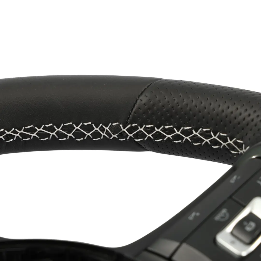 Steering Wheel NEW Black Leather Flat Bottom to Volkswagen Golf R MK7 with Part number 5G0419091JA Volkswagen Golf R MK7 Steering Wheel NEW Black Leather Flat Bottom - SKU 5G0419091JA-1 - Part number 5G0419091JA