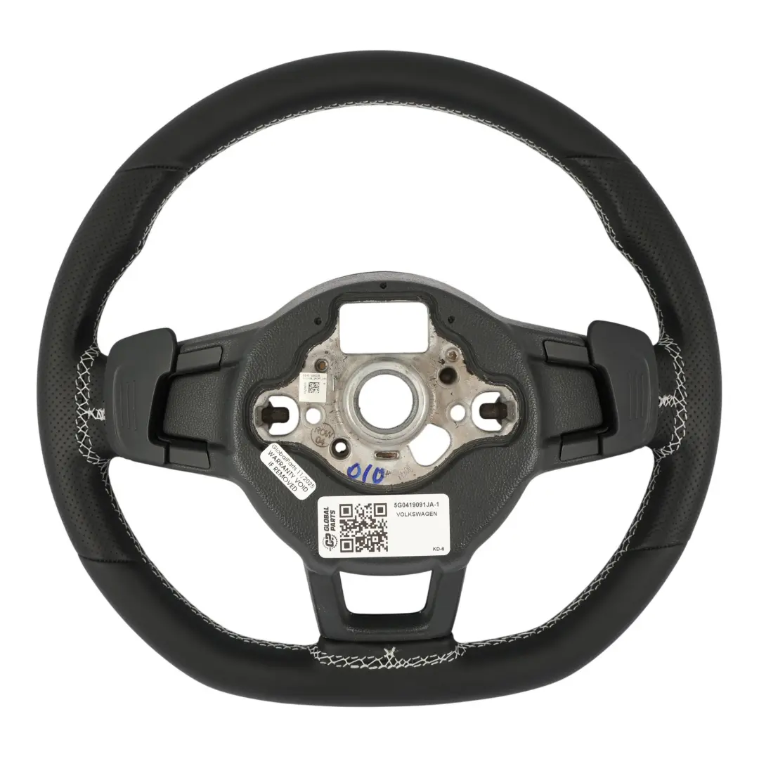 NUOVO In Pelle Nera Fondo Piatto per Volkswagen Golf R MK7 Volante con numero di parte 5G0419091JA Volkswagen Golf R MK7 Volante NUOVO In Pelle Nera Fondo Piatto - SKU 5G0419091JA-1 - Numero di parte 5G0419091JA