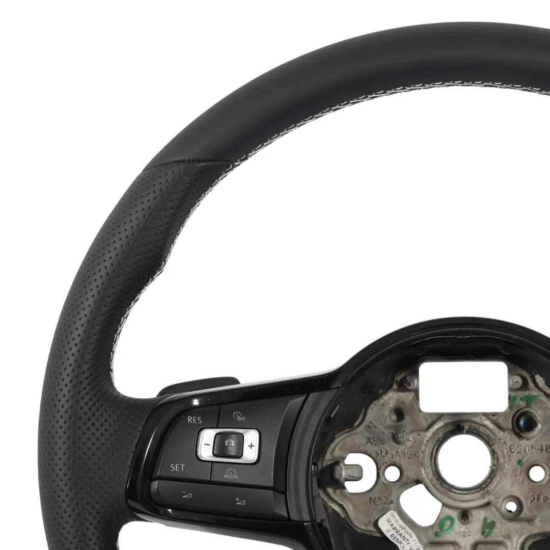 NUEVO Cuero Negro Fondo Plano para Volante Volkswagen Golf R MK7 con número de pieza 5G0419091JA Volante Volkswagen Golf R MK7 NUEVO Cuero Negro Fondo Plano - SKU 5G0419091JA-1 - Número de pieza 5G0419091JA