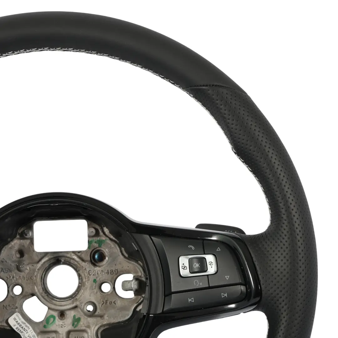 NUEVO Cuero Negro Fondo Plano para Volante Volkswagen Golf R MK7 con número de pieza 5G0419091JA Volante Volkswagen Golf R MK7 NUEVO Cuero Negro Fondo Plano - SKU 5G0419091JA-1 - Número de pieza 5G0419091JA