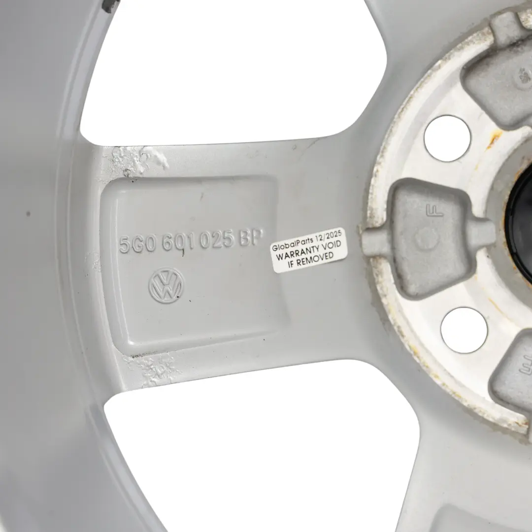 Volkswagen Golf Mk7 Wheel Rim Alloy Silver 16" 6.5J ET:46 Star Spoke - SKU 5G0601025BP-4 - Part number 5G0601025BP