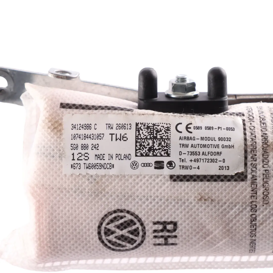 Volkswagen Golf 5G Seat Leon 5F Seat Side Air Module Front Right O/S - SKU 5G0880242 - Part number 5G0880242