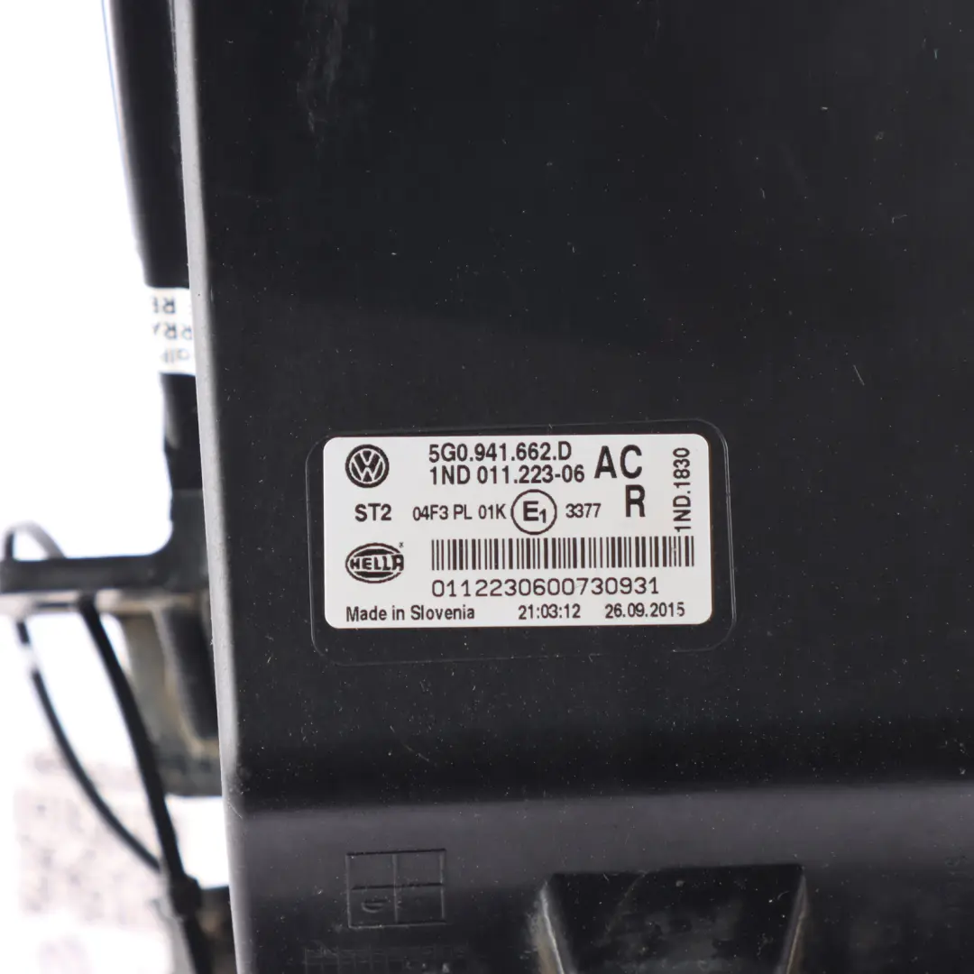 Front Lamp Fog Light Right O/S Hella Assembly to VW Volkswagen Golf Mk7 with Part number 5G0941662D VW Volkswagen Golf Mk7 Front Lamp Fog Light Right O/S Hella Assembly - SKU 5G0941662D - Part number 5G0941662D