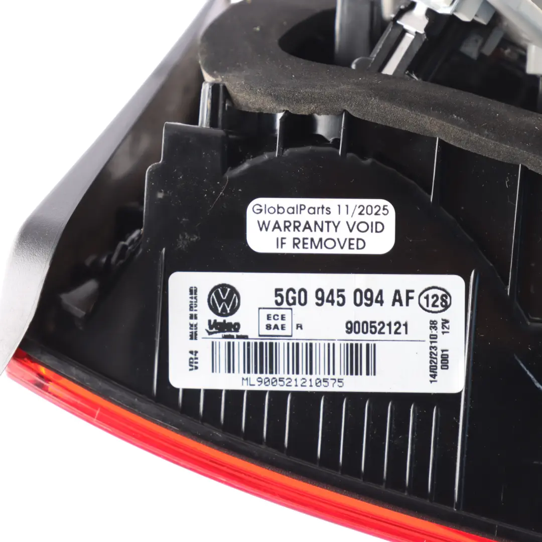 Volkswagen Golf 5G Rear Taillight Lamp Light Inner LED Right O/S - SKU RHD-5G0945094AF - Part number 5G0945094AF