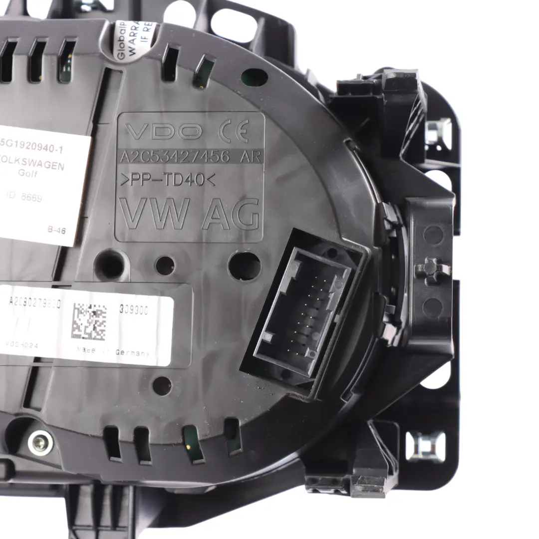 Volkswagen Golf VII Speedometer Instrument Cluster Petrol Automatic - SKU RHD-5G1920940-1 - Part number 5G1920940