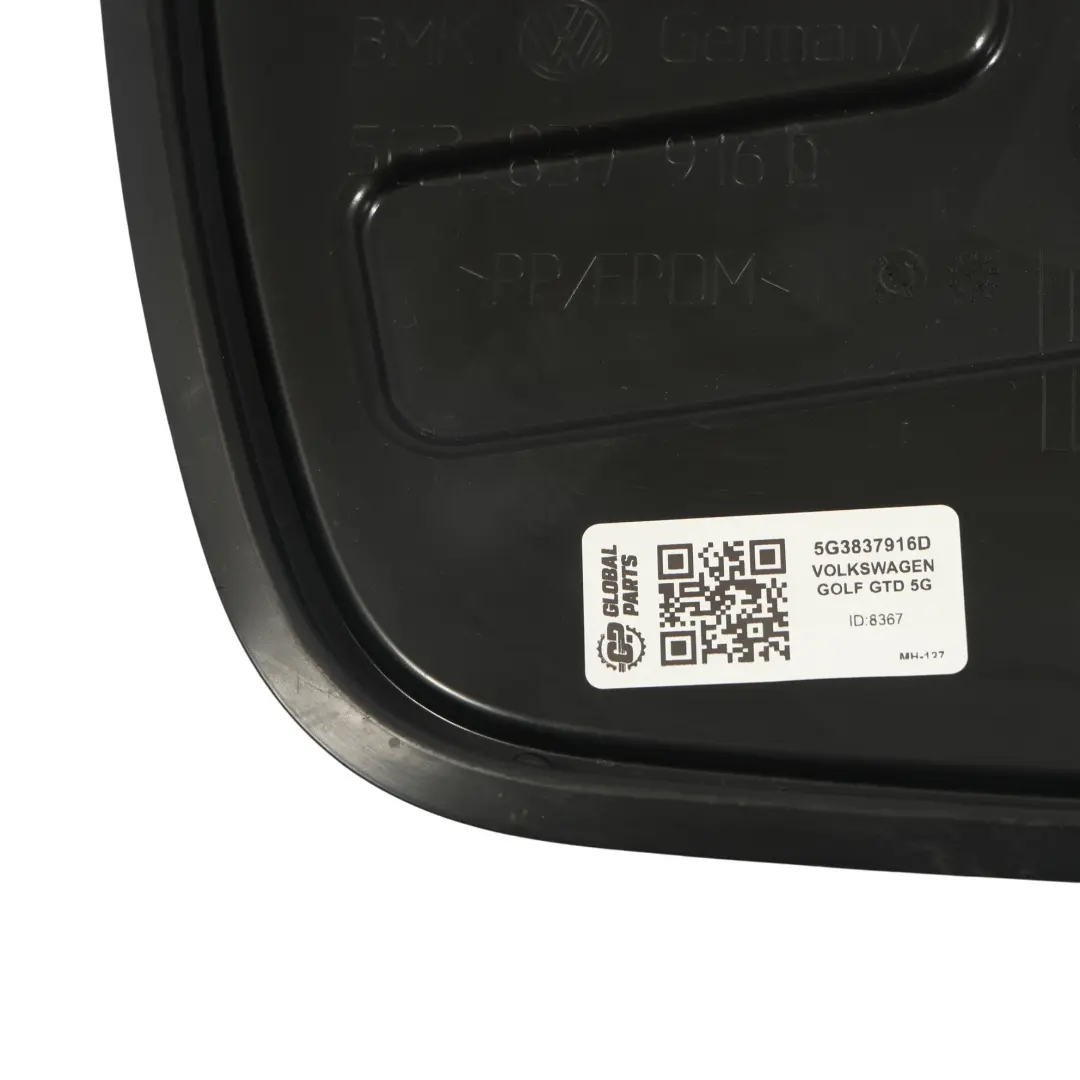 Panel Separador Puerta Delantera Derecha Forro para Volkswagen Golf 7 con número de pieza 5G3837916D Volkswagen Golf 7 Panel Separador Puerta Delantera Derecha Forro - SKU 5G3837916D - Número de pieza 5G3837916D