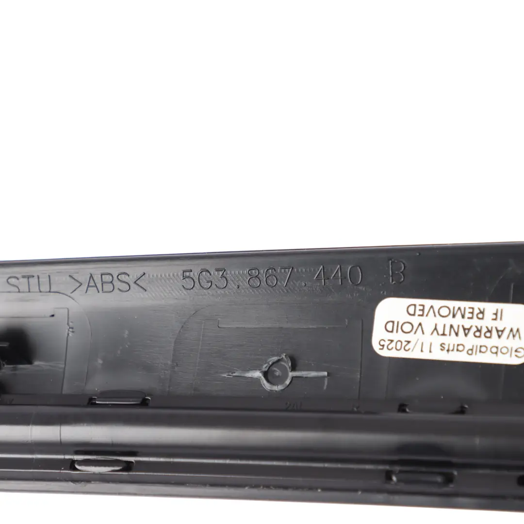 Door Card Strip Cover Handle Front Right O/S Cyclone Black to VW Golf Mk7 with Part number 5G3858066B VW Golf Mk7 Door Card Strip Cover Handle Front Right O/S Cyclone Black - SKU 5G3858066B - Part number 5G3858066B