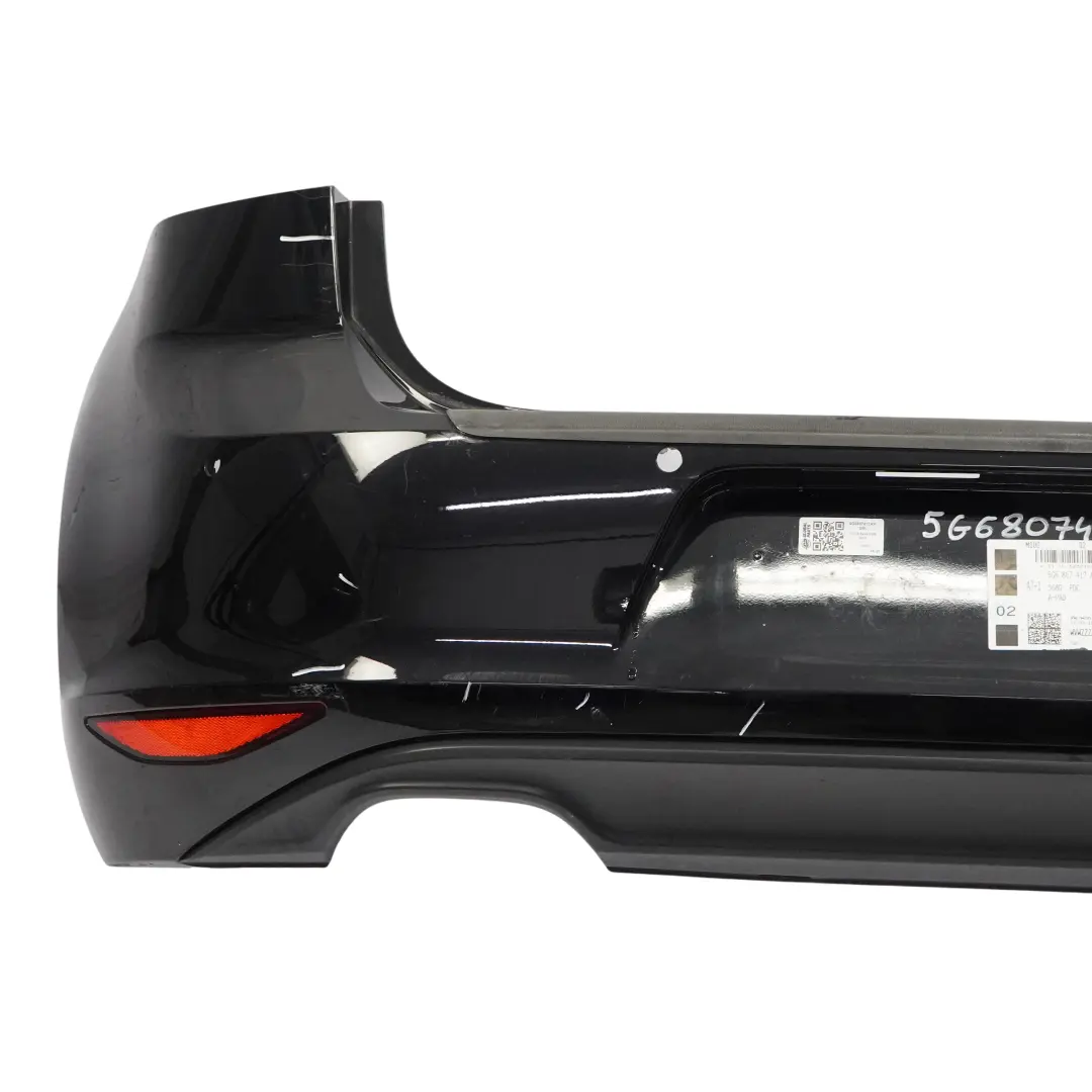 Volkswagen VW Golf Mk7 Zderzak Tylny Deep Black Czarny - C9X - SKU 5G6807417AP-DBL - Numer Części 5G6807417AP
