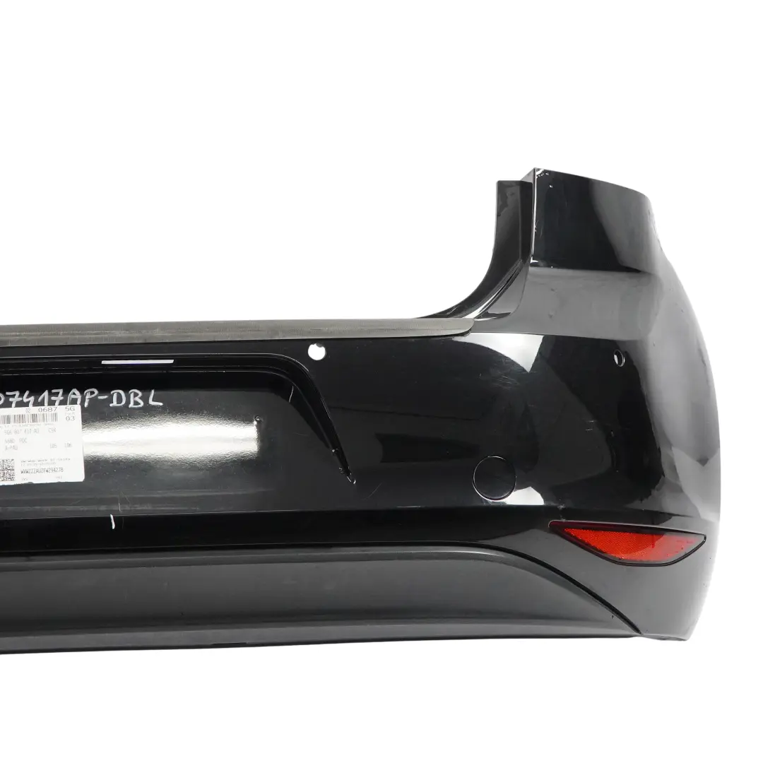 Volkswagen VW Golf Mk7 Bumper Rear Trim Panel Cover Deep Black - C9X - SKU 5G6807417AP-DBL - Part number 5G6807417AP
