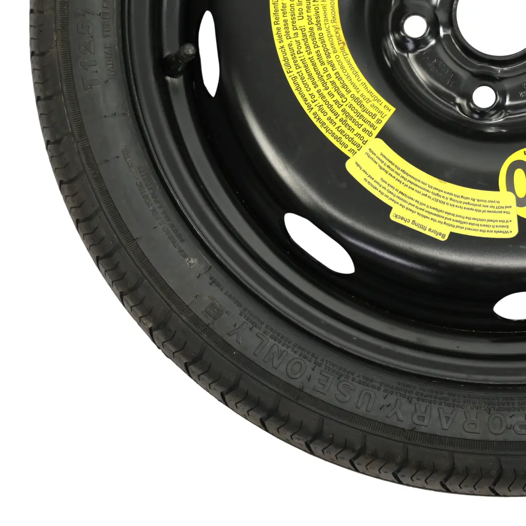 Roue Secours Acier VW Golf Mk7 Pneu R18 Linglong 3.5J ET 25.5 125/70 5Q0601027BT pour à propos du numéro de pièce 5H0601027 Roue Secours Acier VW Golf Mk7 Pneu R18 Linglong 3.5J ET 25.5 125/70 5Q0601027BT - SKU 5H0601027 - Numéro de pièce 5H0601027