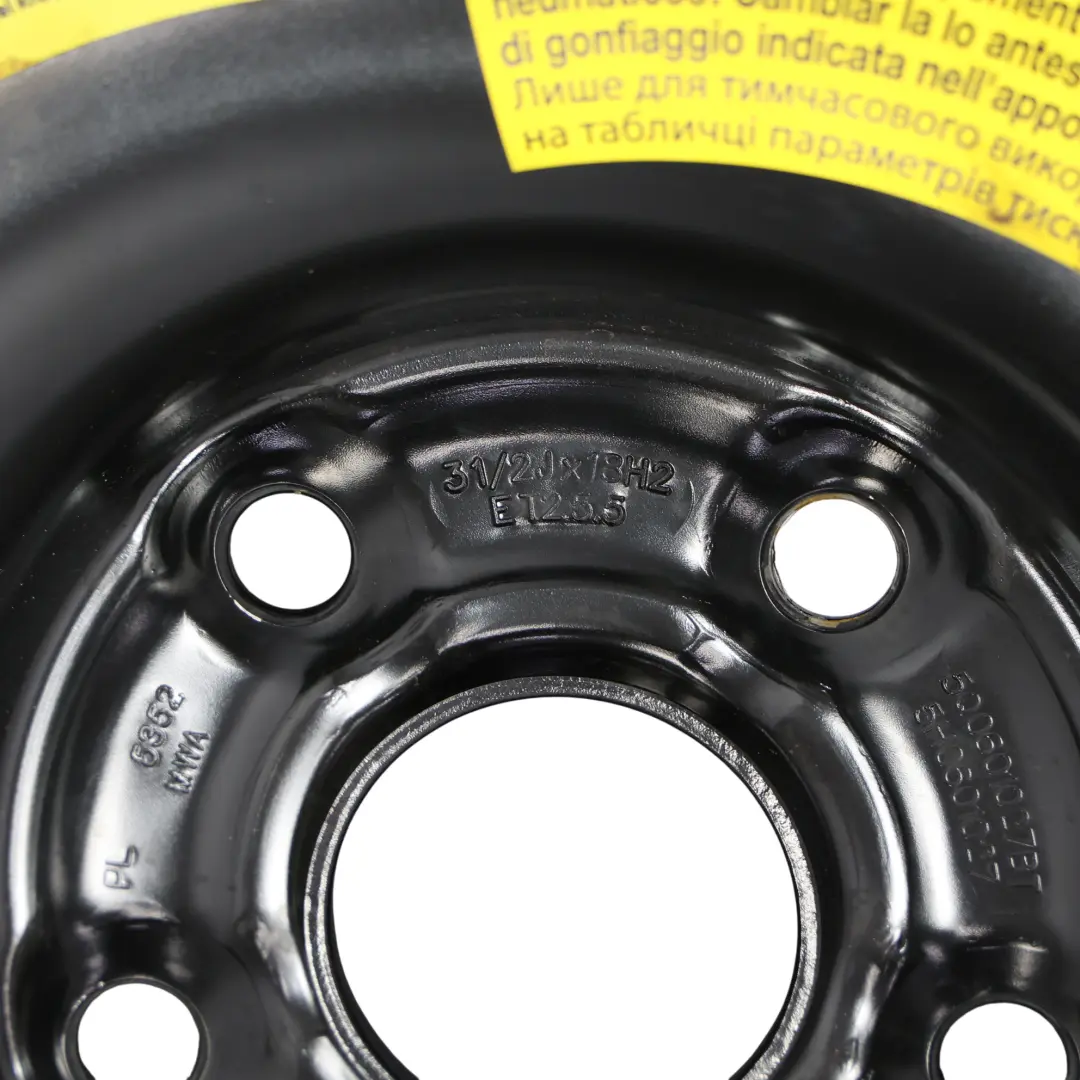 VW Golf Mk7 Ersatzrad Stahl R18 Reifen Linglong 3.5J ET: 25.5 125/70 5Q0601027BT - SKU 5H0601027 - Teilenummer 5H0601027