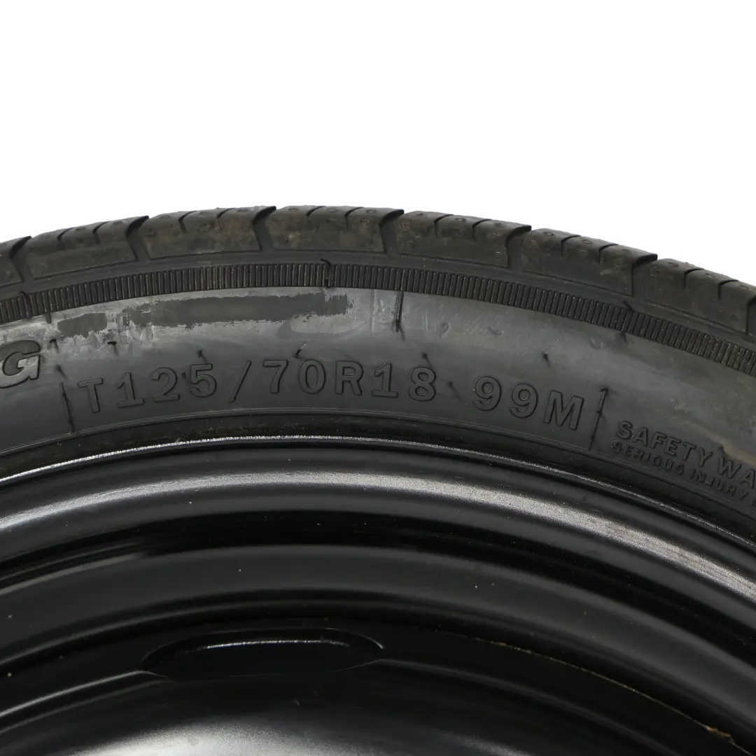  Roue Secours Acier VW Golf Mk7 Pneu R18 Linglong 3.5J ET 25.5 125/70 5Q0601027BT - SKU 5H0601027 - Numéro de pièce 5H0601027