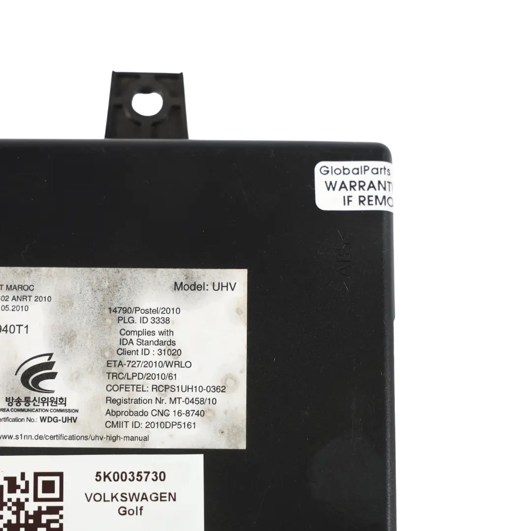 Seat Ibiza MK4 VW Golf MK6 Modulo Di Controllo Interfaccia Bluetooth - SKU 5K0035730 - Numero di parte 5K0035730