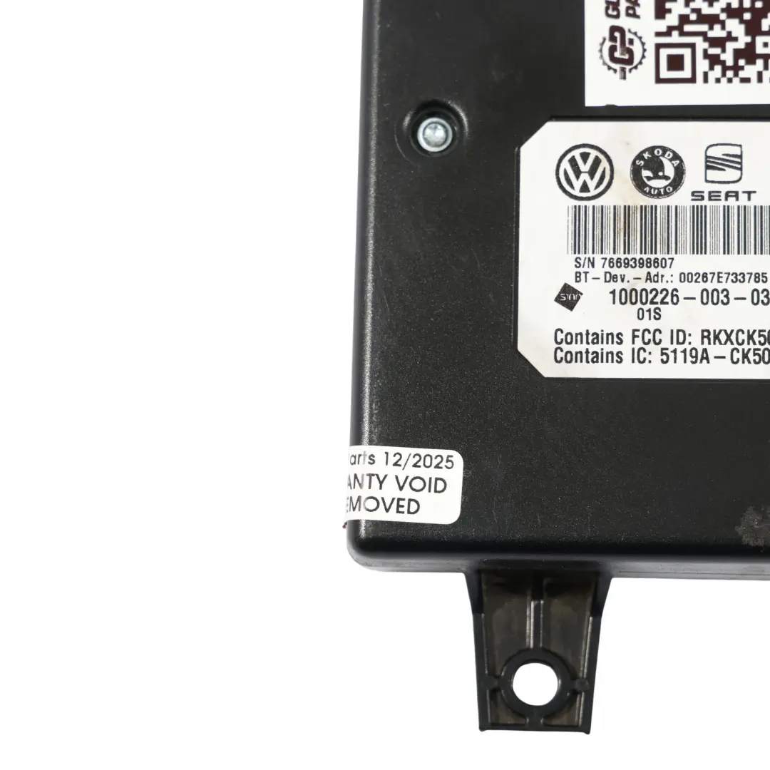 Seat Ibiza MK4 VW Golf MK6 Módulo De Control Interfaz Bluetooth Para - SKU 5K0035730 - Número de pieza 5K0035730