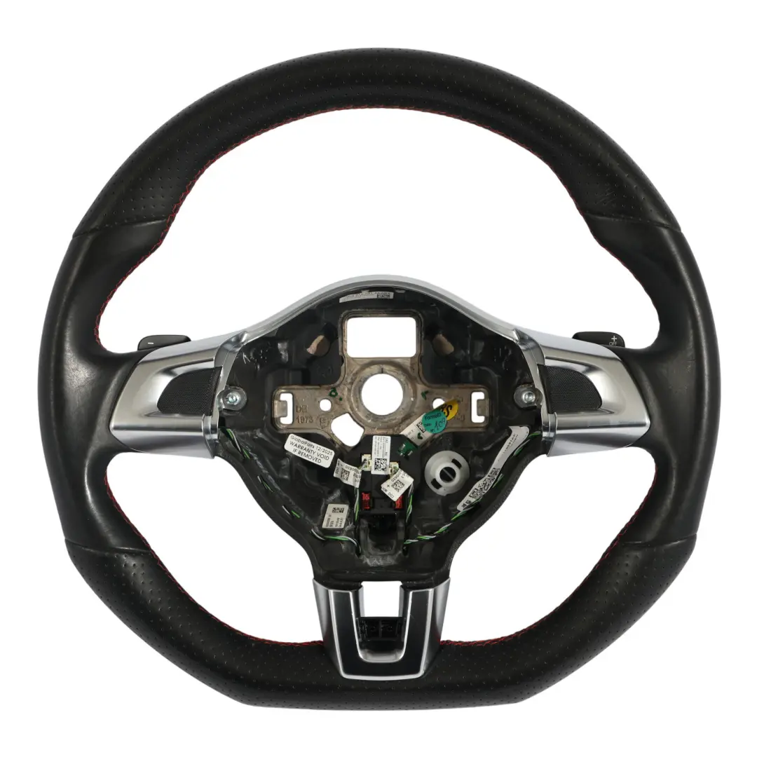 Mk5 6R Volante In Pelle Nera Fondo Piatto per VW Volkswagen Polo con numero di parte 5K0419091AE VW Volkswagen Polo Mk5 6R Volante In Pelle Nera Fondo Piatto - SKU 5K0419091AE - Numero di parte 5K0419091AE