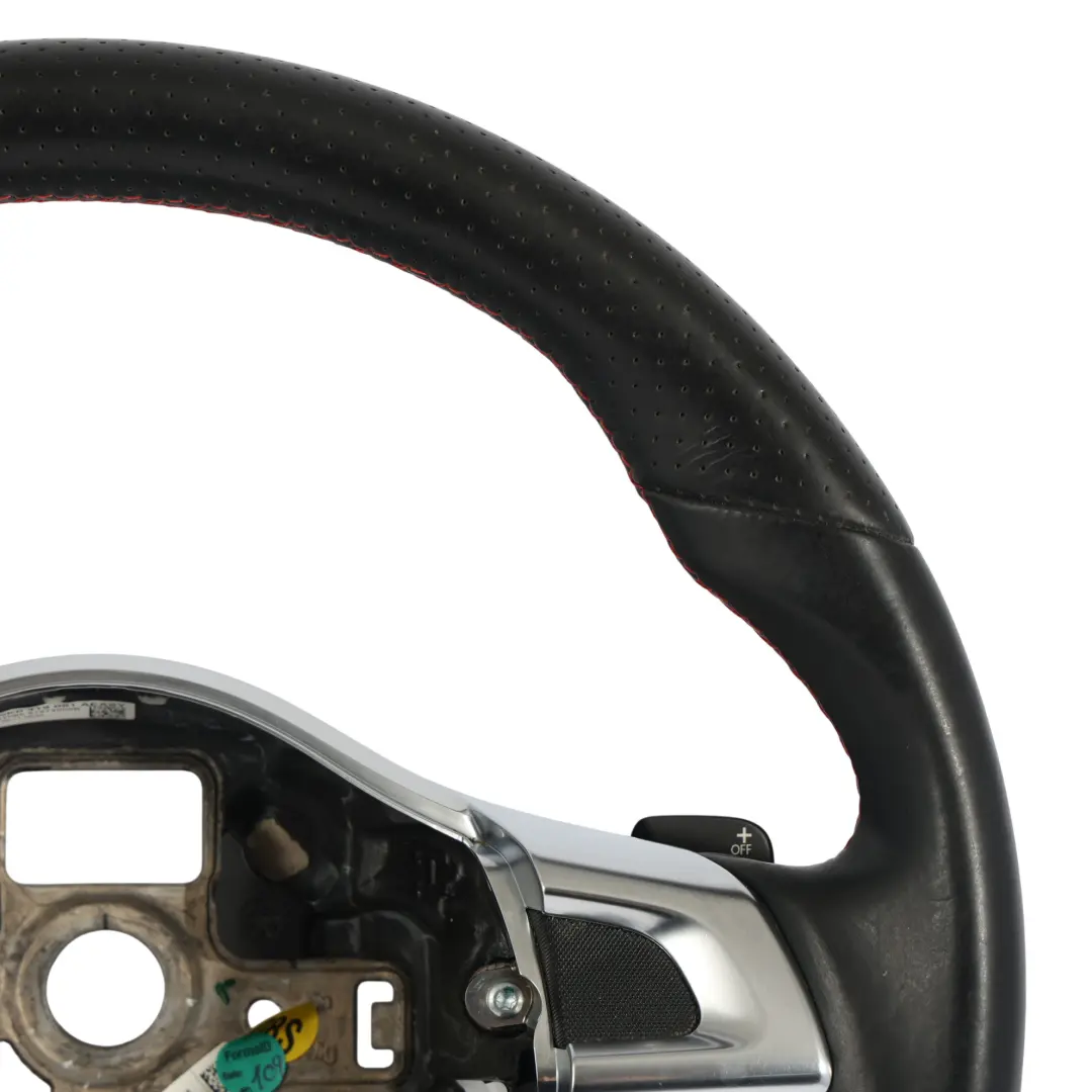 Mk5 6R Volante Cuero Negro Fondo Plano para VW Volkswagen Polo con número de pieza 5K0419091AE VW Volkswagen Polo Mk5 6R Volante Cuero Negro Fondo Plano - SKU 5K0419091AE - Número de pieza 5K0419091AE