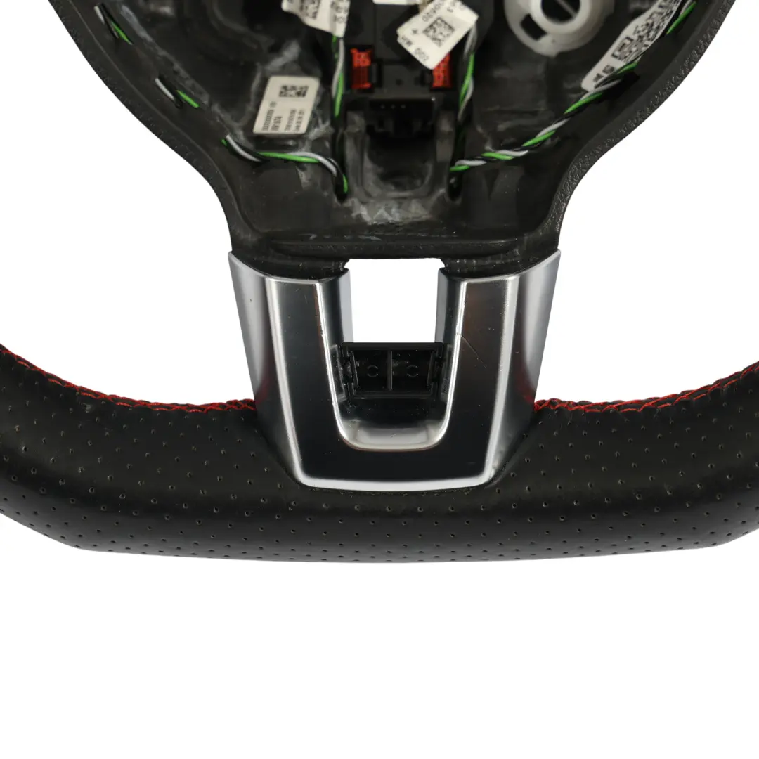 Mk5 6R Steering Wheel Black Leather Flat Bottom to VW Volkswagen Polo with Part number 5K0419091AE VW Volkswagen Polo Mk5 6R Steering Wheel Black Leather Flat Bottom - SKU 5K0419091AE - Part number 5K0419091AE