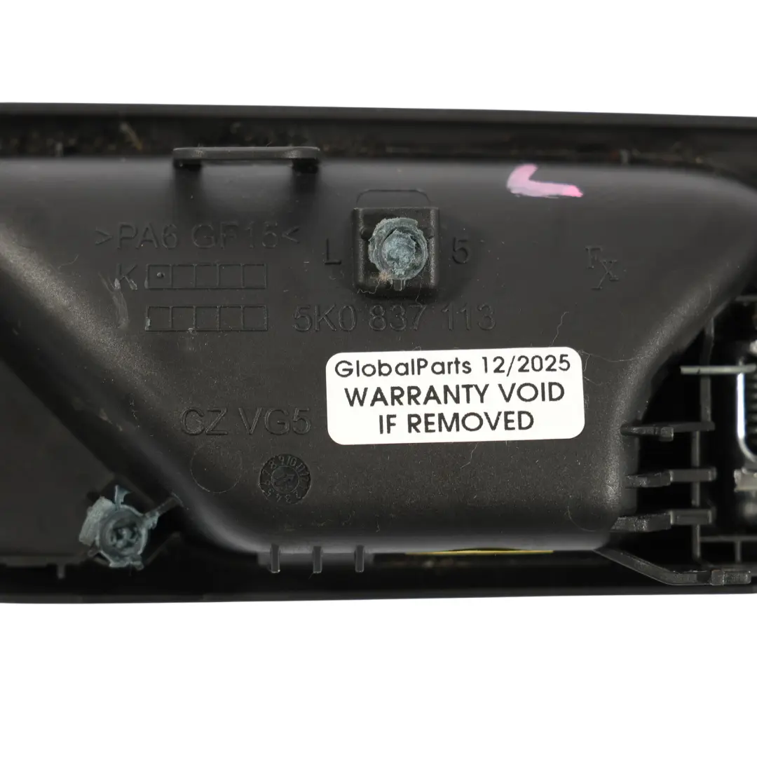 Mk6 Front Door Card Handle Opener Lock Left N/S to Volkswagen Golf VI with Part number 5K0837113 Volkswagen Golf VI Mk6 Front Door Card Handle Opener Lock Left N/S - SKU RHD-5K0837113 - Part number 5K0837113