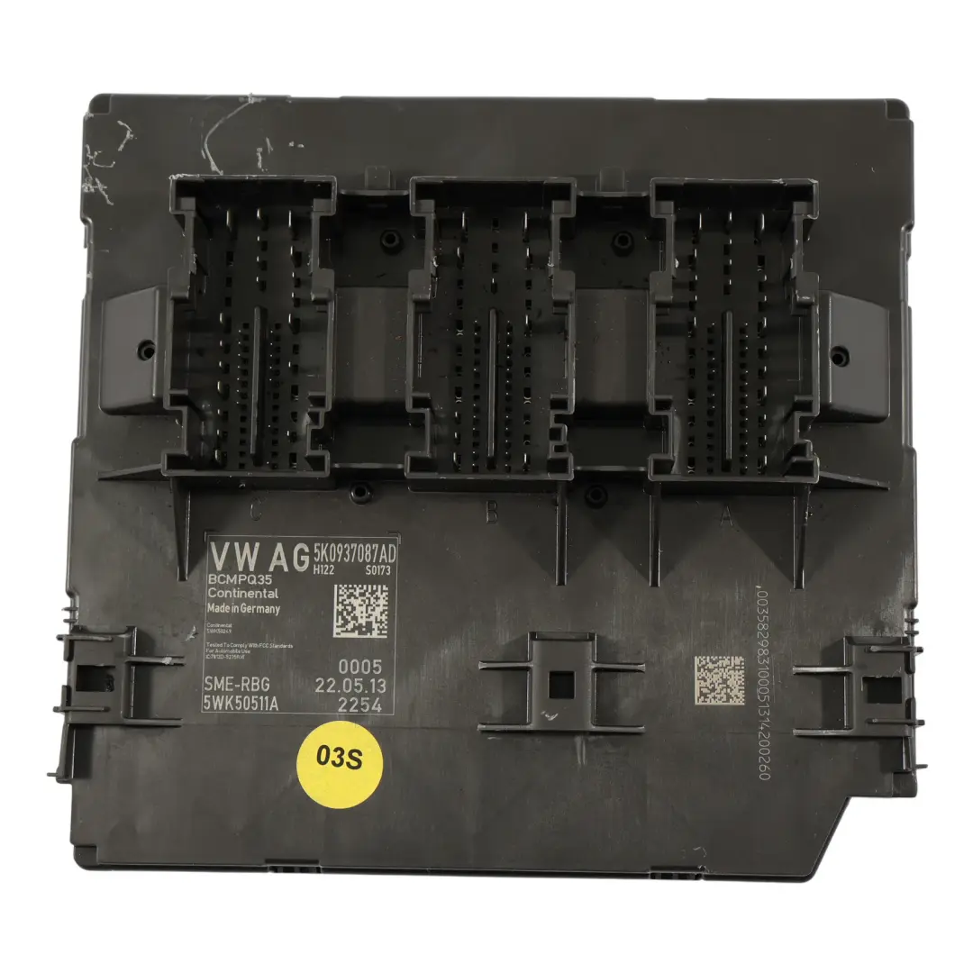 Volkswagen Touran 1T Scirocco III BCM Body Control Module Unit ECU - SKU 5K0937087AD - Part number 5K0937087AD