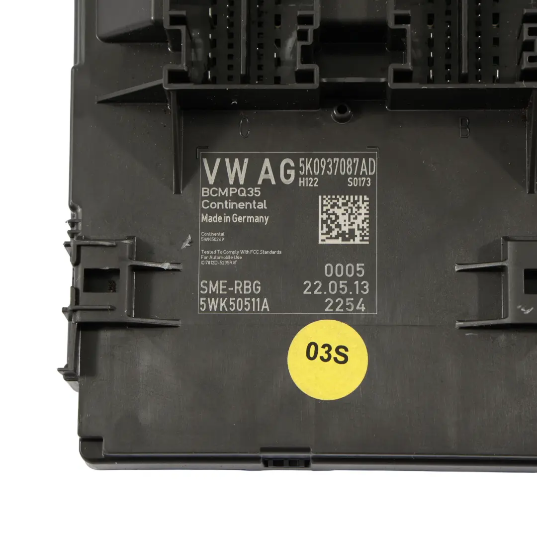 Volkswagen Touran 1T Scirocco III Moduł Komfortu BCM ECU - SKU 5K0937087AD - Numer Części 5K0937087AD