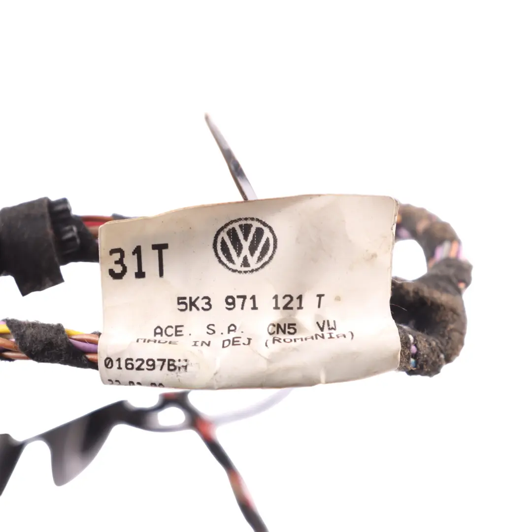 Volkswagen Golf Mk6 3Dr Door Wiring Harness Cable Loom Passenger Side - SKU RHD-5K3971121T - Part number 5K3971121T