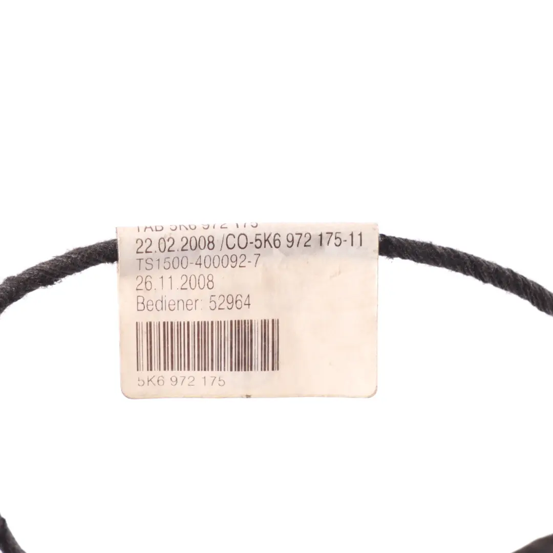 VW Volkswagen Golf Mk5 5K Boot Tailgate Wiring Loom Cable Harness - SKU 5K6972175 - Part number 5K6972175