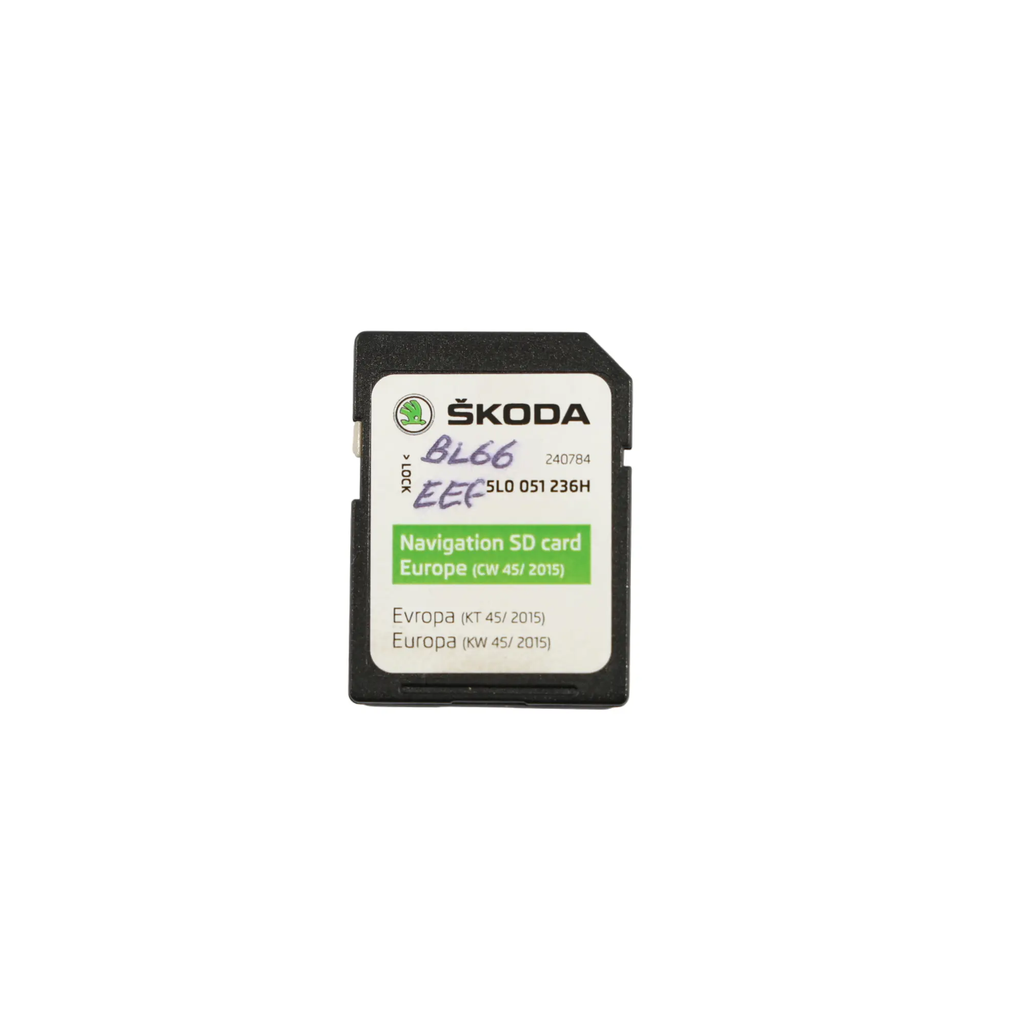 Skoda Yeti 5L Octavia III Carte De Navigation Satellite Europe 2015 5L0051236H