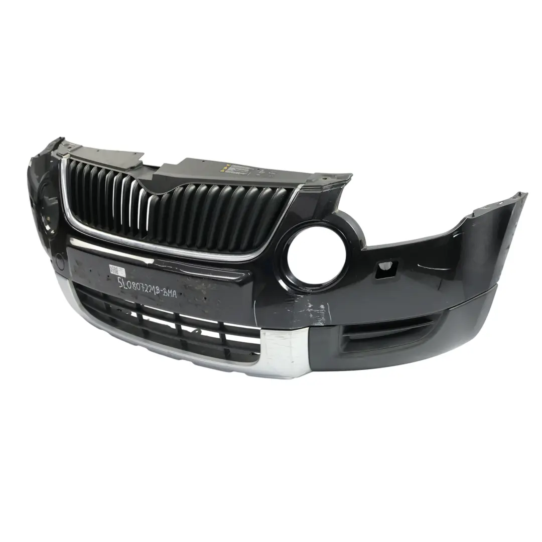 Front Bumper Trim Panel Covering Black Magic Pearl - F9R to Skoda Yeti with Part number 5L0807221B Skoda Yeti Front Bumper Trim Panel Covering Black Magic Pearl - F9R - SKU 5L0807221B-BMA - Part number 5L0807221B