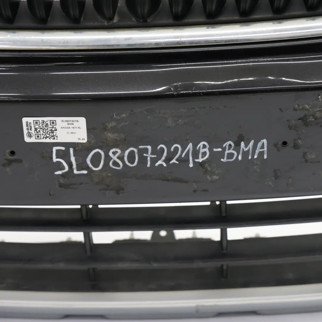 Skoda Yeti Przedni Zderzak Black Magic Pearl Czarny Perłowy - F9R - SKU 5L0807221B-BMA - Numer Części 5L0807221B