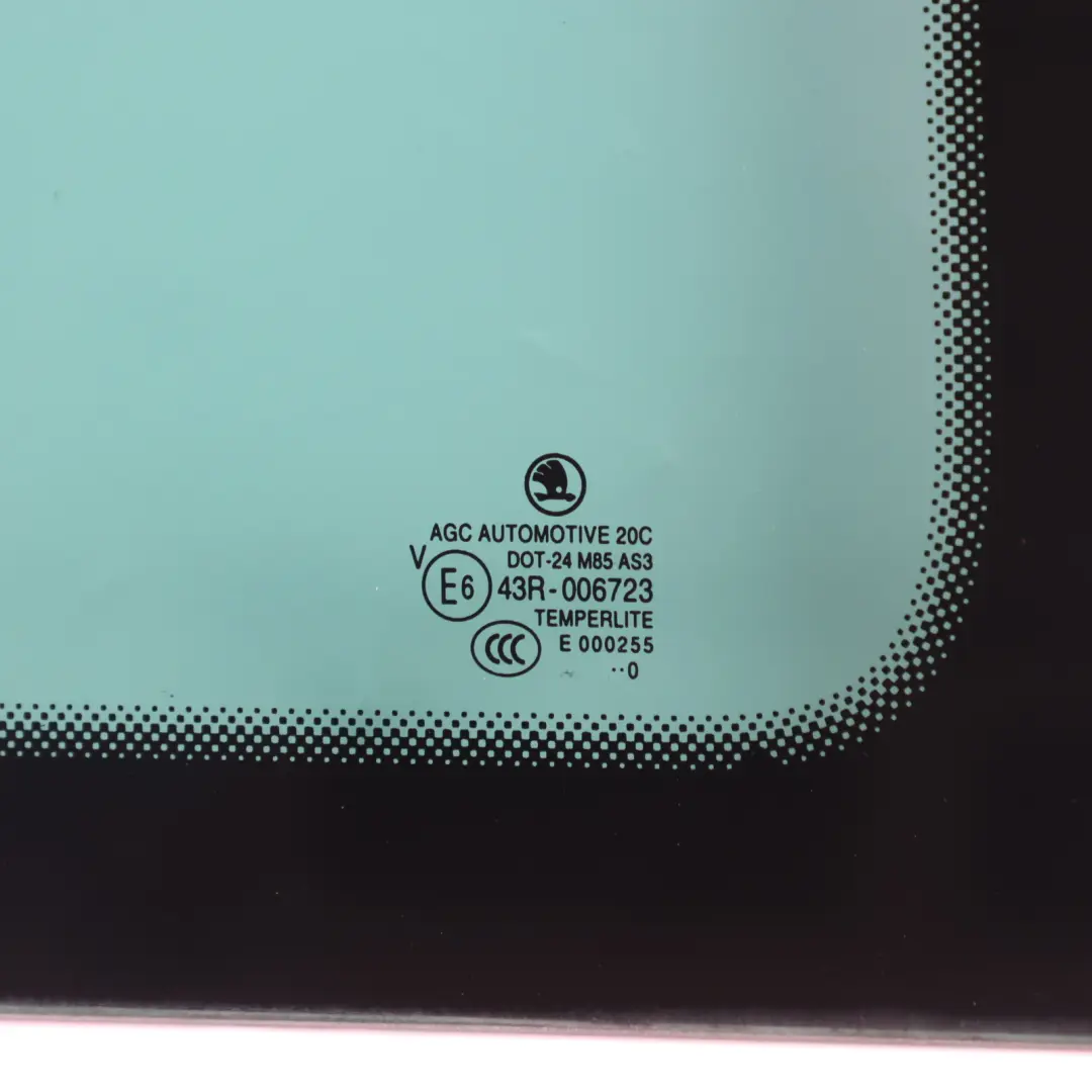 Skoda Yeti 5L Window Glass Rear Left N/S Quarter AS3 Tinted Glazing - SKU 5L6845297B - Part number 5L6845297B