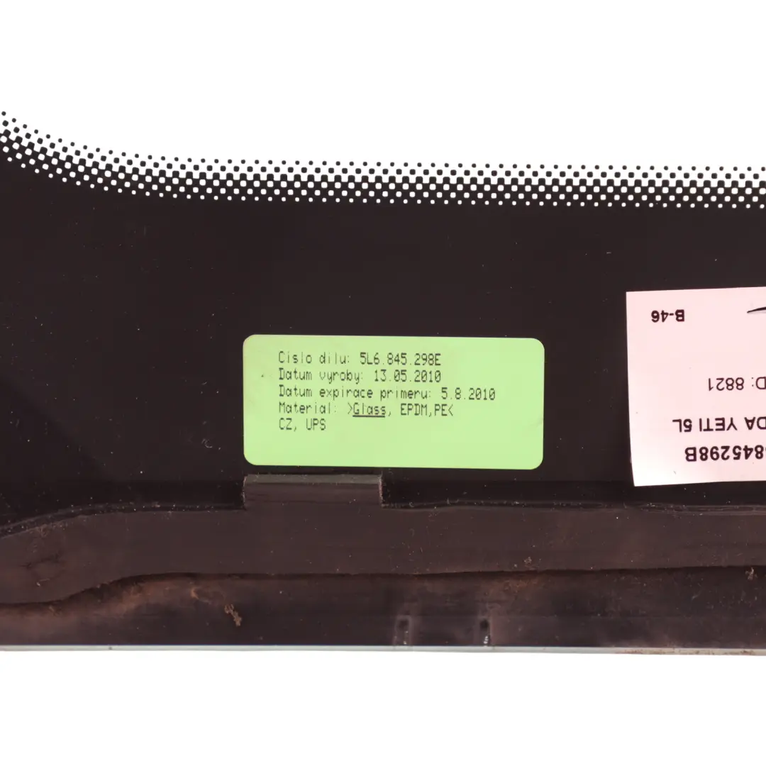 Skoda Yeti 5L Window Glass Rear Right O/S Quarter AS3 Tinted Glazing - SKU 5L6845298B - Part number 5L6845298B