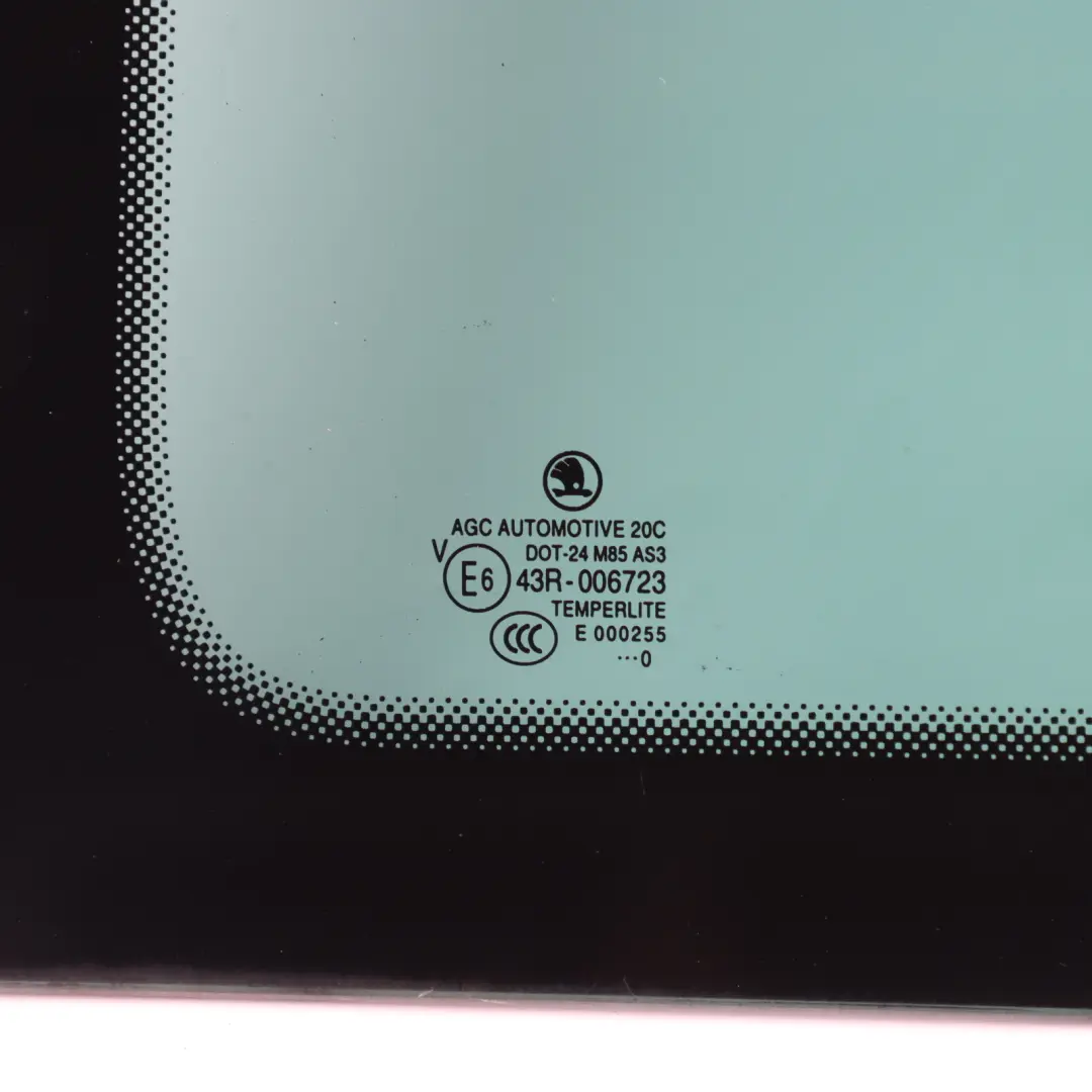 Skoda Yeti 5L Window Glass Rear Right O/S Quarter AS3 Tinted Glazing - SKU 5L6845298B - Part number 5L6845298B