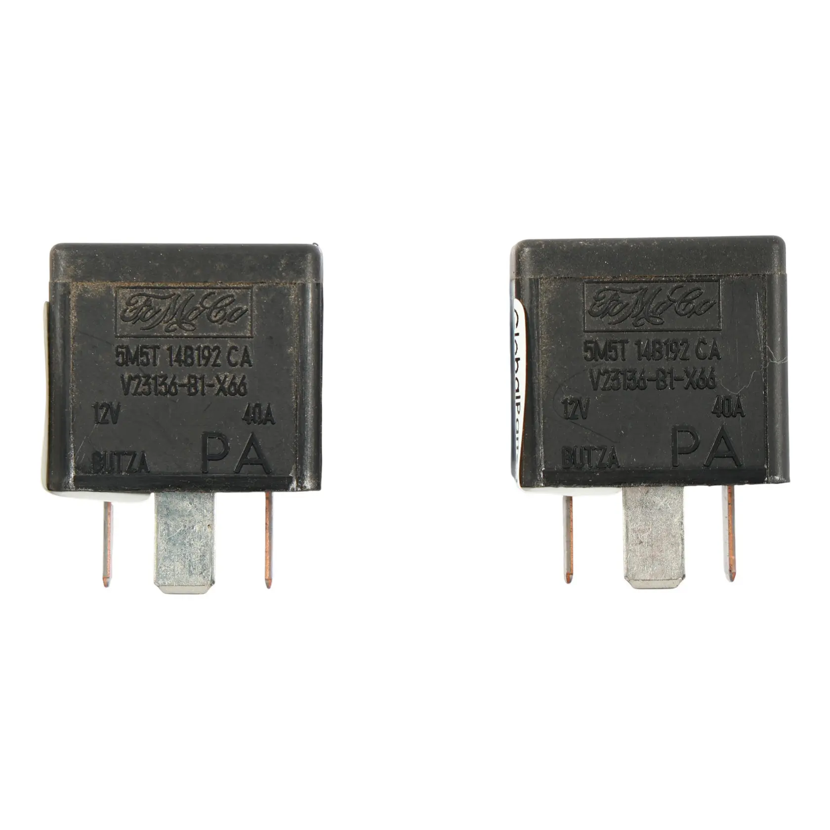 Ford Transit Custom Relay 4-Pin Black 12V 40A FOMOCO Set Pair 5M5T14B192CA